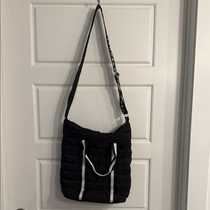 Sephora Black Quilted Crossbody Bag with Adjustable Strap